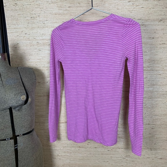🍁 J.Crew Vintage L/S V-Neck Stripe T-Shirt - Picture 3 of 5